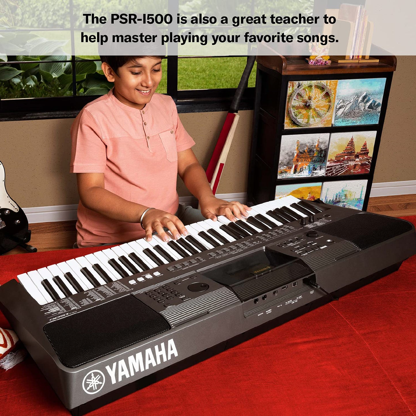 YAMAHA PSR-I500 PORTABLE KEYBOARD WITH ADAPTOR PSRI500BK-AMZ Black