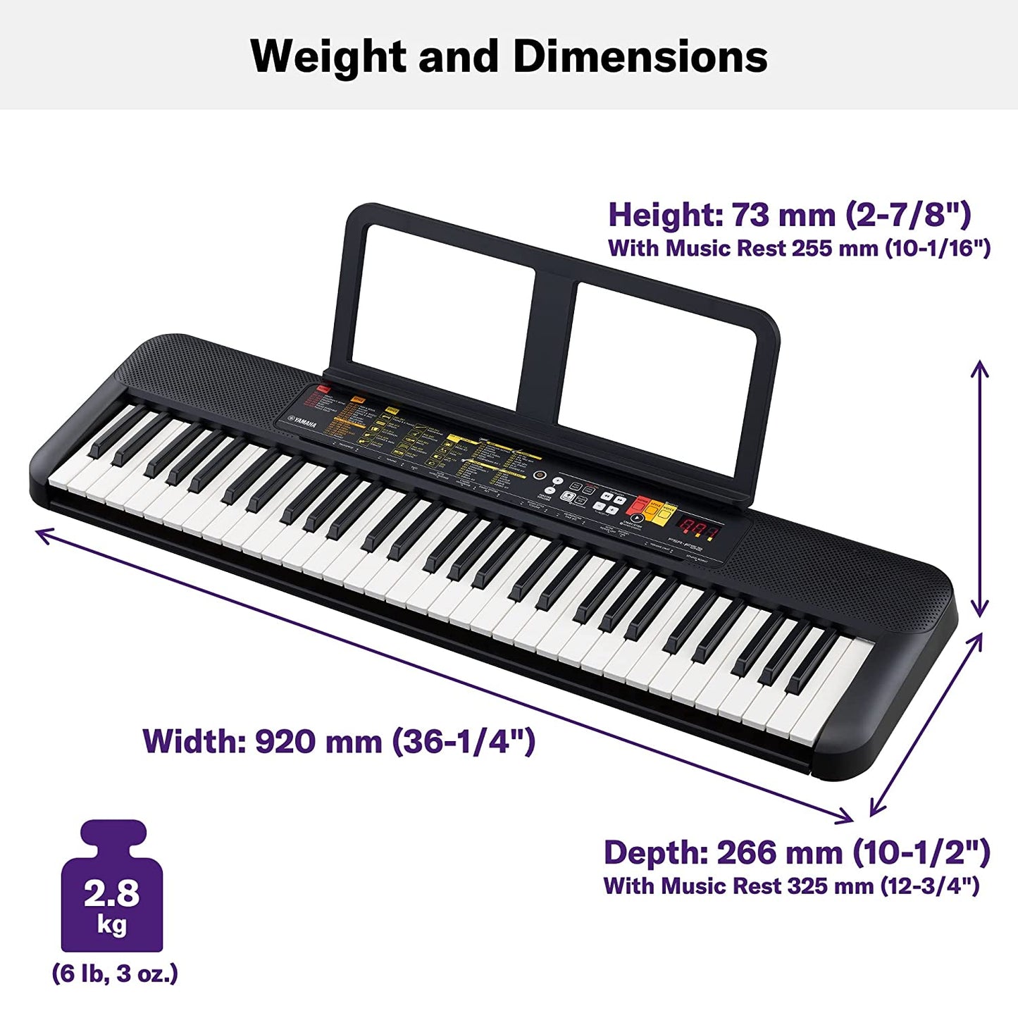 YAMAHA PSR-F52 PORTABLE KEYBOARD WITH 61 KEYS