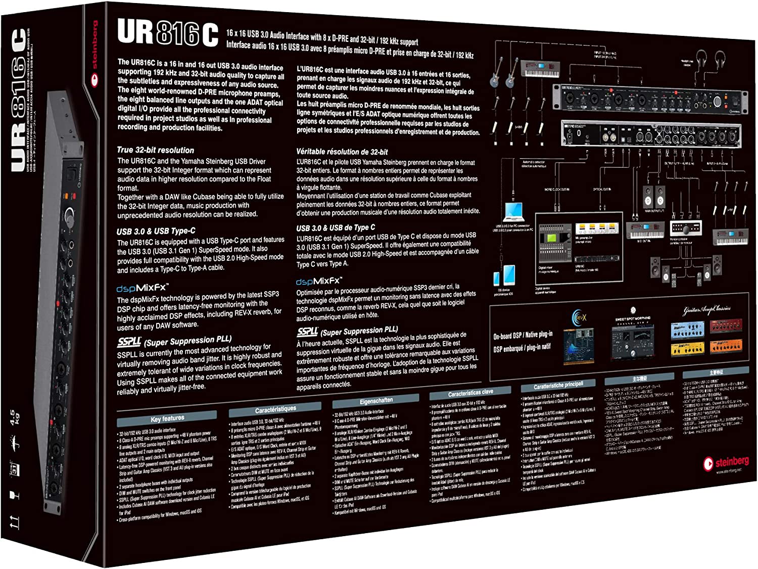 Steinberg UR816C 16x16 USB 3.0 Audio Interface with Cubase AI and