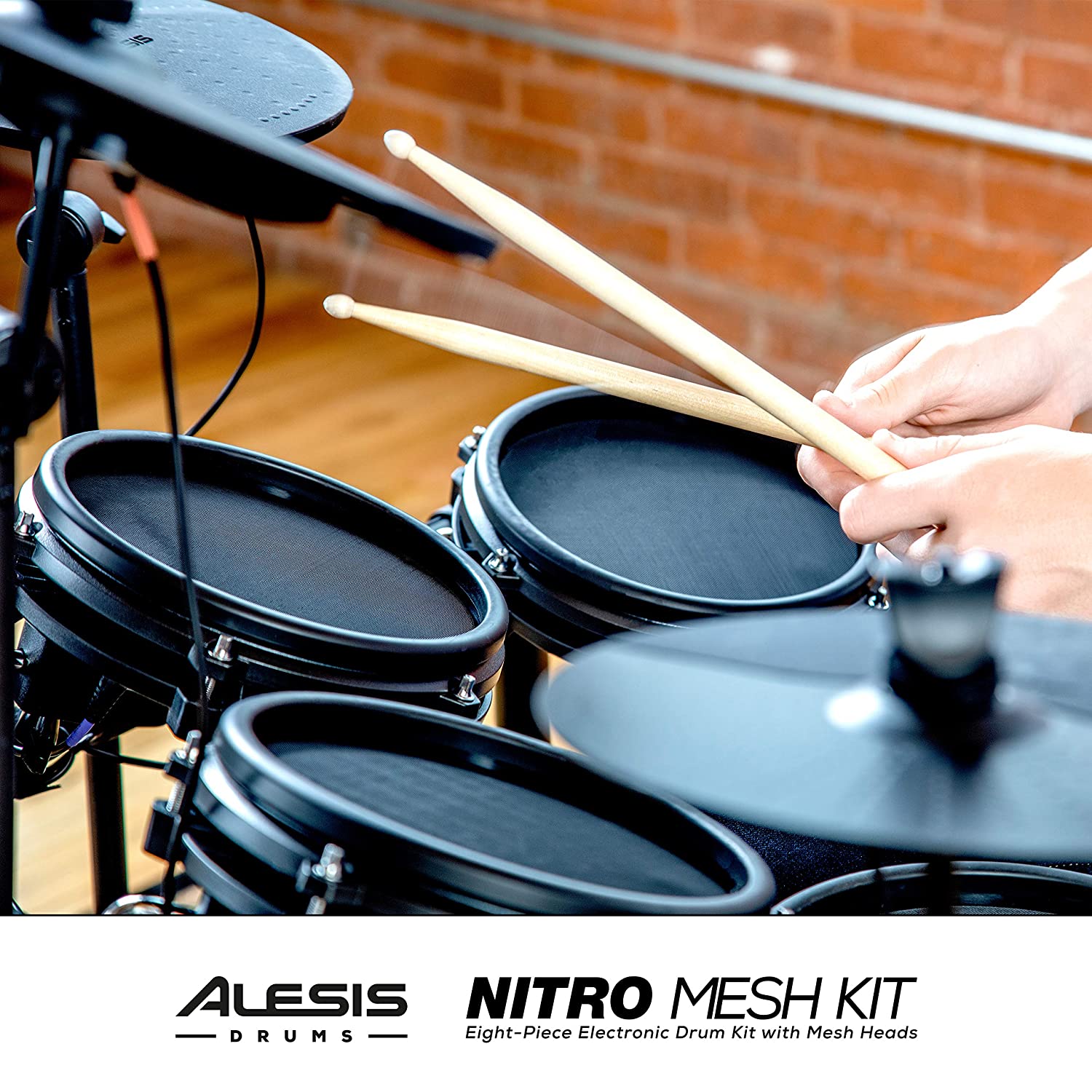 Alesis Nitro Mesh Kit | Eight Piece All-Mesh Electronic Drum Kit