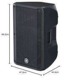Yamaha DBR12 (12") Powered Speakers 1000 watts Auxiliary (Black)